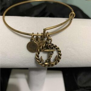 Alex & Ani Gold Anchor Charm Bracelet